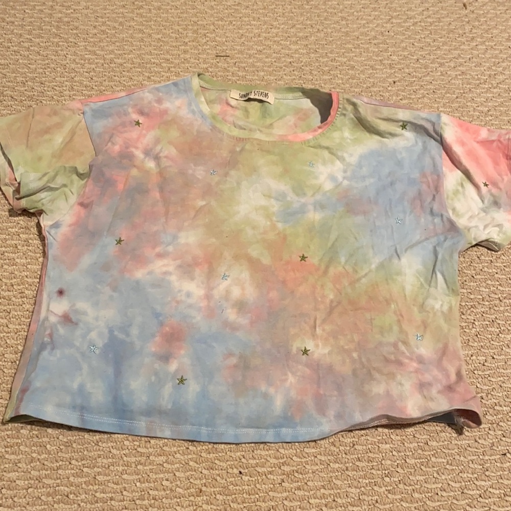 Sunday Stevens Tie Dye Tee With Stars Size M